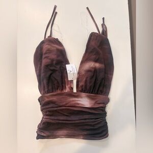 Windsor Brown Tie-Dye Camisole Top